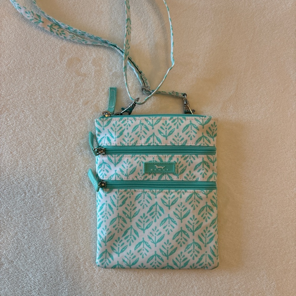 Scout Women's Aqua Fresca Crossbody Blue and White Purse Bag